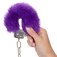 Load image into Gallery viewer, CalExotics Ultra Fluffy Furry Cuffs Handcuff Sex Key Holster Adults Law Enforcement Role Play BDSM Restraining - Purple - SE-2651-60-3
