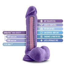 Load image into Gallery viewer, Blush Au Naturel Bold Hero 8 Inch Realistic Dual Density Dildo, Sex Toy for Women, Sex Toy for Adults, Purple
