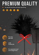 Load image into Gallery viewer, MALINERO Faux Leather Sex Tickler Feather Adult Sex Whip BDSM French Feather Tickler for Sex Play
