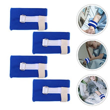 Load image into Gallery viewer, Healifty Wrist Brace Portable Mattress Portable Mattress Restraint Strap Limb Holders: 4pcs Fixation Straps Anklet Straps Restraint Belt Manic Products Patient Supplies Blue Portable Mattress
