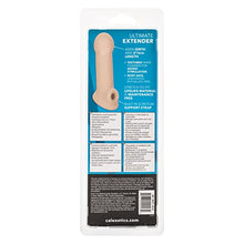 Load image into Gallery viewer, CalExotics Ultimate Extender  Male Extension Penis Girth Enhancement Sleeve with Support Ring  Sex Toys for Men and Couples - Ivory
