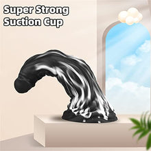 Load image into Gallery viewer, WEMAY Black Monster Dildo, 10.8&#39;&#39; Huge Realistic Dragon Dildos with Strong Suction Cups Flexible Liquid Silicone Knotted Adult Sex Toy 1.0 Count
