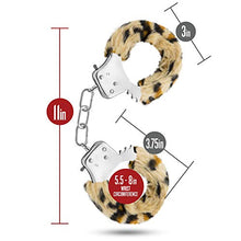 Load image into Gallery viewer, Blush Novelties - Temptasia Metal Hand Cuffs Faux Fur Wrist Restraints Couples Bondage BDSM Kinky Sex Toy - Leopard
