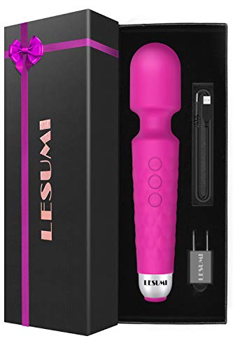 Cordless Vibrator with Memory - Sex toy with 20 Patterns & 8 Speeds, G Spot Clit Wand Massager for Her Pleasure, Quiet & Waterproof Personal Powerful Clitoris Massager, Female Adult Toys (Rose)