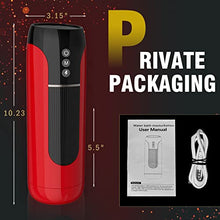 Load image into Gallery viewer, Thrusting Male Masturbator Cup, Waterproof Automatic Male Sex Toy with 7 Telescopic &amp; Vibrations Adult Toy for Men with Realistic 3D Pocket Pussy Sleeve Red
