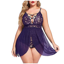 Load image into Gallery viewer, Women Lingerie Sexy Sets with Garter Belt Exposed Breast Lace Push Up Bra and Panty Set Crotchless Bodysuit with Stocking Plus Size Bsdm Sets Leather Lencera Adult Items for Pleasure Couples 1394
