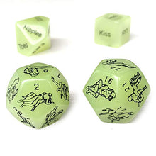 Load image into Gallery viewer, Acircle 4Pcs Multi Sided Sex Marble Dice Set with Word for Couple Naughty Role Cosplay (Night)
