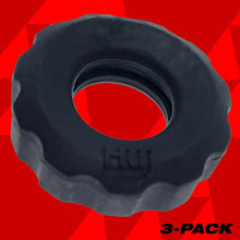 Load image into Gallery viewer, hnkyjunk Super HUJ, 3-Pack C-Rings Penis Rings, Tar ICE
