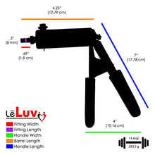 Load image into Gallery viewer, LeLuv Penis Vacuum Pump Ultima Handle Red Premium Ergonomic Grips &amp; Uncollapsable Slippery Hose Bundle with Protected Gauge, 4 Constriction Rings | 9&quot; Length x 3.00&quot; Diameter Cylinder
