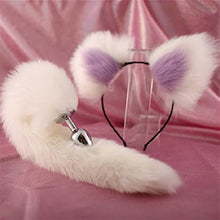 Load image into Gallery viewer, Oligage Headbands with 40cm Fox Tail Bow Metal Butt Anal Plug Erotic Cosplay Accessories Adult for Couples (Color : YMQ22-2)
