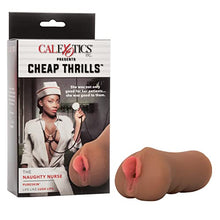 Load image into Gallery viewer, CalExotics Cheap Thrills Naughty Nurse - Travel Sized Male Masturbator - Silicone Masturbation Sleeve  5 Inch Adult Male Sex Toy - Brown
