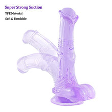 Load image into Gallery viewer, 8.3 inch Purple Horse Dildo,Jelly Butt Plug Sex Toys with Suction Cup for Women
