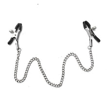 Load image into Gallery viewer, Love Flirting Whip with Feather Tickler Leather Hand Spanking Slapper Paddle and Nipple Clamps Clips Metal Chain Fashion Jewelry
