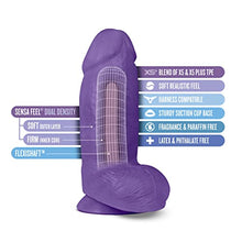 Load image into Gallery viewer, Blush Au Naturel Chub - 10 Inch Long - Fat 3&quot; Thick Dildo - Ultra Soft Sensa Feel Dual Density for Comfort - Suction Cup for Hands Free Play - Sex Toy for Men Women Couples - Purple
