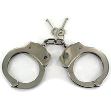 Load image into Gallery viewer, Ace Martial Arts Supply Double Locking Steel Police Handcuffs, Silver
