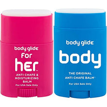 Load image into Gallery viewer, body glide FH8 body glide For Her Anti Chafe Balm, 0.8 oz (USA Sale Only) &amp; Body Glide Original Anti-Chafe Balm
