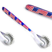 Load image into Gallery viewer, LAJA Imports Wartenberg Wheel - Strong Sensation Pinwheel (3 Head) USA American Flag Pattern
