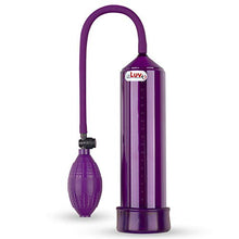 Load image into Gallery viewer, LeLuv Easyop 2.25 Inch by 9 Inch Cylinder Penis Pump Purple Bgrip Ball Handle Ball Handl and Soft TPR Vacuum Seal
