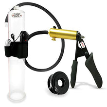 Load image into Gallery viewer, LeLuv Ultima Black Vibrating Vacuum Penis Pump Ergonomic Silicone Grip w/TPR Sleeve - 12&quot; x 2.125&quot; Diameter
