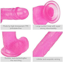 Load image into Gallery viewer, 8.7 inch Realistic Dildo with Strong Suction Cup for Beginner Thrusting Dildo Soft Large Dildos for Women Silicone Thick Dildo for Vaginal G-spot and Anal Used, Pink1
