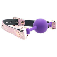 Spartacus Silicone Gag - Pink Snakeskin Micro Fiber