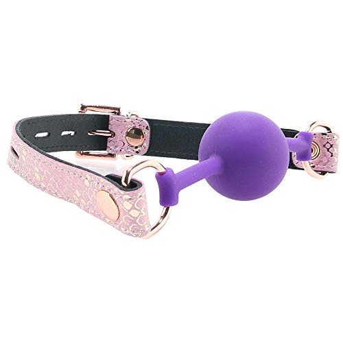 Spartacus Silicone Gag - Pink Snakeskin Micro Fiber