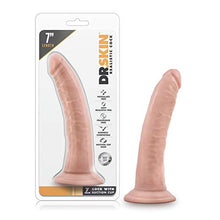 Load image into Gallery viewer, Blush Dr. Skin 7 Inch Realistic Dildo - Soft Lifelike Real Feel - Slim 1.5in. Width - Strap On Harness Compatible Suction Cup For Hands Free Play - Body Safe Female Male Sex Toy For Men Women -Vanilla
