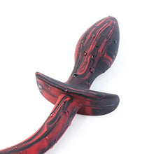 Load image into Gallery viewer, Silicone Rear Court Tail Gecko Anal Plug SM Adult Couple Bondage Passion Toys (Full Silicone red and Black)
