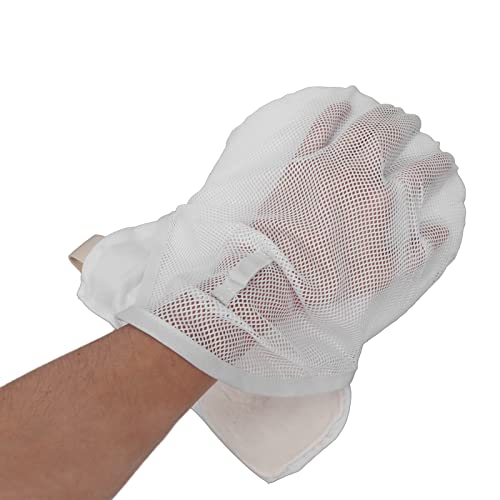 Medical Double Security Mitt Dementia Restraint Glove Fingers Separated Soft Breathable Hand Restraint Glove for Patients and Caregivers