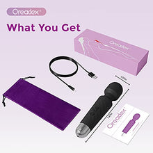 Load image into Gallery viewer, Rechargeable Vibrator, 20 Patterns &amp; 5 Speeds,G-Spot Wand Vibrator, Clit Vibrators, Sex Toys, Quiet &amp; Powerful - Waterproof, Dildos, Adult Toys, Personal Wand Massager - Obsidian Black
