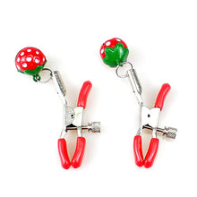 Load image into Gallery viewer, Nipple Clamps with Strawberry Bell, Adjustable Nipple Clips Sex Pleasure, Breasts Clamp Stainless Steel Non Piercing Nipple Rings, Nipple Rings Flirting Toys Nipple Jewelry (E)
