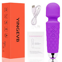 Load image into Gallery viewer, YINGEVB Vibrator Wand, Adult Sex Toys G Spot Vibrators, 20 Patterns &amp; 8 Speeds Clit Vibrator Quiet &amp; Small Female Adult Toys for Her Pleasure-Purple
