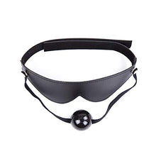 Load image into Gallery viewer, ran Eye mask with Black Solid Soft Mouth Ball Integrated Toy Elastic Band Adjustable Mouth Ball
