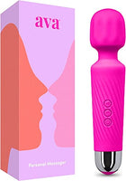 Rechargeable Vibrator Wand - 20 Patterns & 8 Speeds - [ G Spot Vibrators ] Clit Vibrator | Sex Toys | Vibrator for Her Pleasure | Personal Wand Massager | Quiet & Small Female Adult Toys - Hot Pink