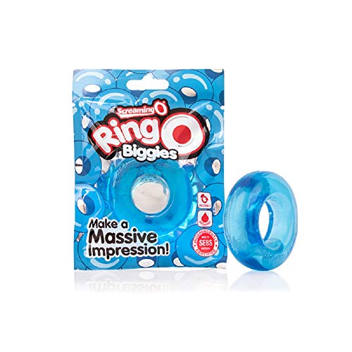 Screaming O Ringo Biggies - Blue with Free Bottle of Adult Toy Cleaner