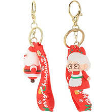 Load image into Gallery viewer, LUOZZY 2 Pcs Christmas Santa Claus Doll Pendants Keychain Pendants Xmas Gift Xmas Decor (Male+Female)
