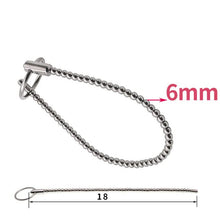 Load image into Gallery viewer, 13cm/18cm/27cm/35cm Long Metal Pull Beads Urethral Plug Man Penis Insert Stimulation Urethral Dilator Sex Toys for Men Horse Eye Urethral Stick (L-8MM)
