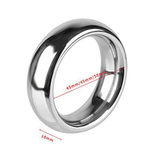 Load image into Gallery viewer, Beauty7 Heavy Duty Stainless Steel Penis Cock Ring Scrotum C-Ring Harder Stronger Erection Penis Enhancer Delay Ejaculation (Size: L)
