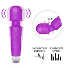 Load image into Gallery viewer, SIKXTOA Powerful Vibrator, G Spot Cordless Rechargeable Sex Toy with 8 Speed20 Patterns, Clit Vibrator, Clitoris Stimulation, Dildo, Female Wand Massager, Adult Toys for Her Pleasure (Purple)
