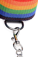 Load image into Gallery viewer, New Extreme Obedience Kinky Pride Rainbow Bondage Set - Wrist/Ankle Cuffs &amp; Collar with Leash - Perfect for All Skill Levels
