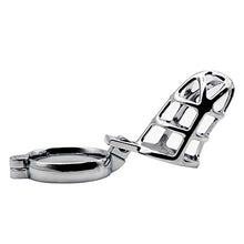 Load image into Gallery viewer, FST Cock Cage Male Chastity Device Steel Metal Silver Locked Cage Sex Toy for Men, Lock and Key Included
