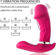 Load image into Gallery viewer, Wearable Clitoral G-spot Butterfly Vibrator, Wireless Remote Control Nipple Suction Cup Vibrator, 7 Powerful Vibrations, Rechargeable Adult Female Sex Toy Thrust Realistic Dildo
