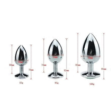 Load image into Gallery viewer, Wansan 3 Pcs Set Stainless Steel Jeweled Stimulation Toys for Adults Small/Medium/Large
