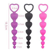 Load image into Gallery viewer, IXOUP Heart Beads Soft Anal Plug Anus Toys Big Balls Silicone G-Spot Stimulating Butt Plugs Adult Sex Couple Sexy Erotic Accessories (Color : 6)
