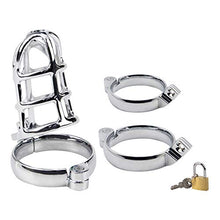 Load image into Gallery viewer, Male Chastity Device, Penis Cage with 3 Difference Size Rings Set Cock Cage Penis Exercise with Padlock Sex Toy for Men Romi
