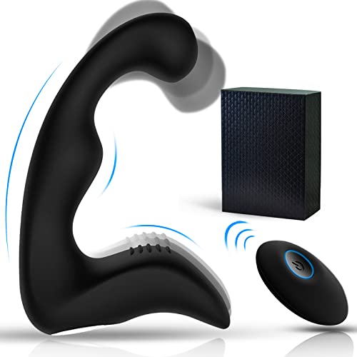 Vibrating Prostate Massager Anal Vibrator -9 Powerful Stimulation Patterns, Anal Butt Plug G-spot Vibrator with Remote and Ergonomic Design, Anal Sex Toys for Men, Women and Couples