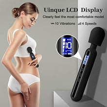 Load image into Gallery viewer, Sullmate Large Size Vibrators LCD Vibratorers for Woman, Quiet Strong Massager Gun, Handheld Womens Vibrating Massager, 10 Modes &amp; 4 Speeds, Vibrating for Her Pleasure Couples(Black)
