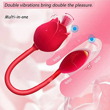 Load image into Gallery viewer, Rose Sex Toy Vibrator for Women, 9 Tongue Licking &amp; 9 Vibrating Egg Modes Sex Stimulator,Exploring The Pleasure of G-Spot, Vagina, Clitoris, Nipples, and Anal Play. Adult Sex Toys &amp; Games for Couples
