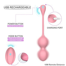 Load image into Gallery viewer, Love Eggs Bullet Vibrator with Remote Control for G-Spot Stimulation AL&#39;OFA Vibrating Eggs Wearable Love Balls with 10 Vibration Patterns (Pink)
