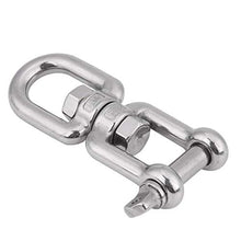 Load image into Gallery viewer, Swivel Shackle, Akozon Swing Swivel Ring Snap Rolling Shackle Device, Heavy Duty 304 Stainless Steel Swivel Ring Snap 360 Rotation Shackle Device(12mm)
